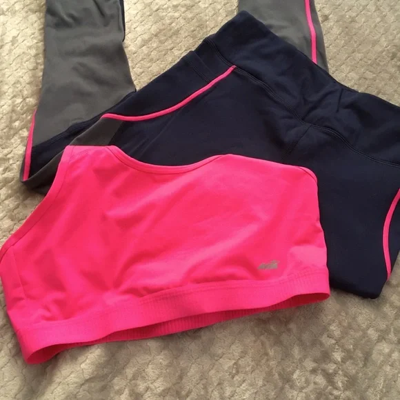 AVIA Workout 3/4 Length Leggings Size Medium & AVIA Sports Bra Sz Large 12/14! - Picture 3 of 4